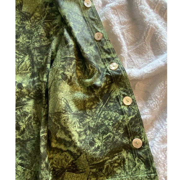 Vintage Lime Green Suede Button Up Jacket - Picture 6 of 7